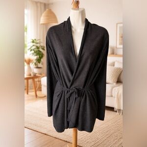 Zara Knit Charcoal Gray Women's Wrap Jacket